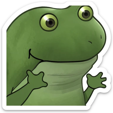 tongue out with hands to the side sticker