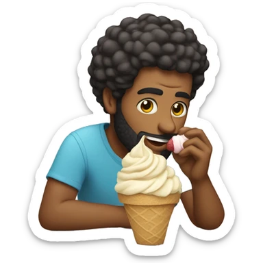 Salah eating ice cream  sticker