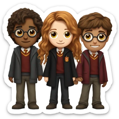 Harry Potter with Hermione Granger and Ron Weasley sticker