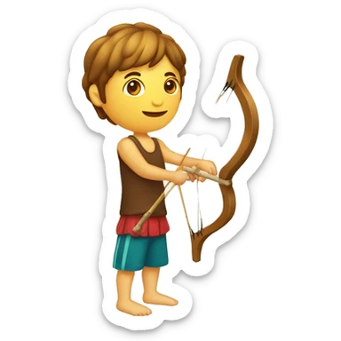 berimbau arcos com uma cabaça atrás  sticker