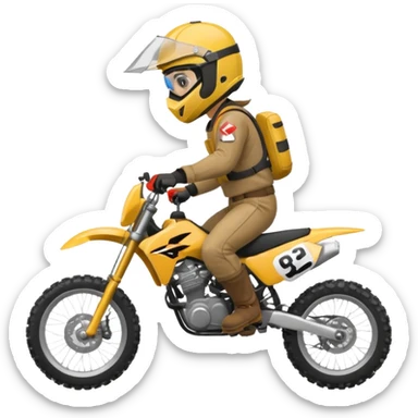 dirtbike rider fact sheet sticker