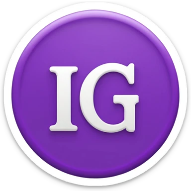 Purple circle 🟣 with letters iG in it sticker