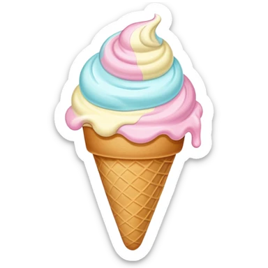 Melted pastel ice cream sticker