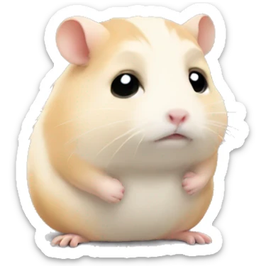 Sad hamster sticker