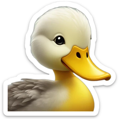Cute cuddle duck sticker