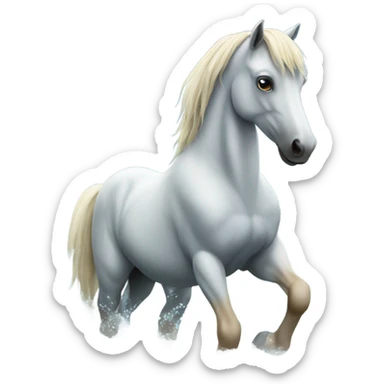 Horse on water sticker