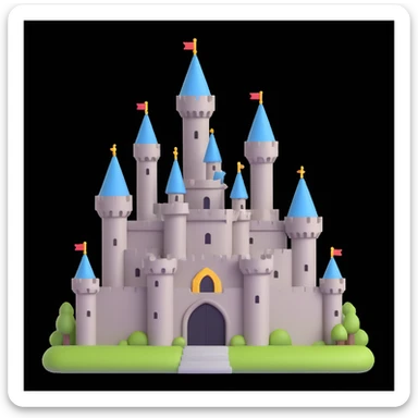 king and queen, castle background sticker