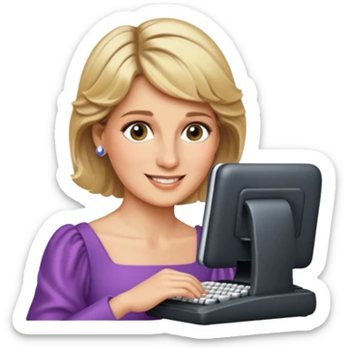 content face typing, Princess Diana sticker