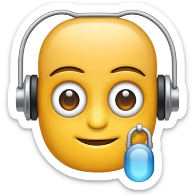 Beyaz kulaklık sticker