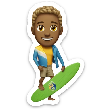 California surfer dude sticker