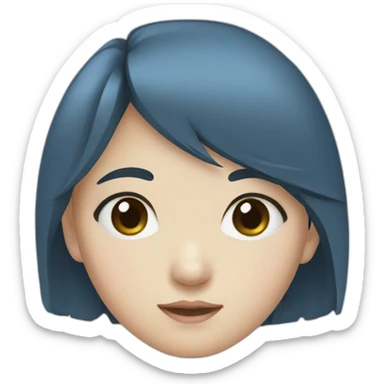 Korean girl blue eye sticker