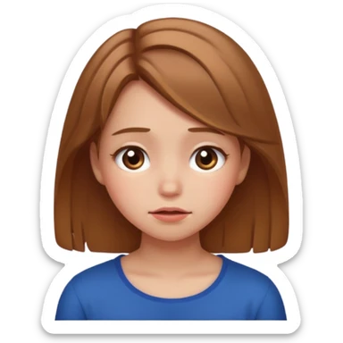 Girl embarrassed  sticker