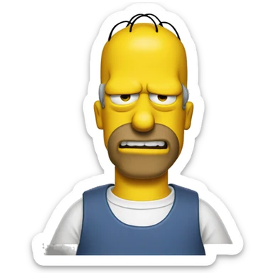 Homer simpsons sticker