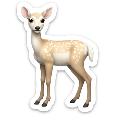 white fawn full body sticker