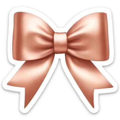 Rose gold bow sticker