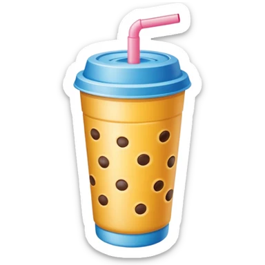 Minimal icon of a snack and drink cup with a subtle accent in #FF3D00, clean and modern cafeteria mood sticker