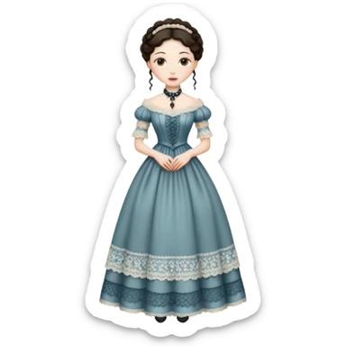 Victorian lady sticker