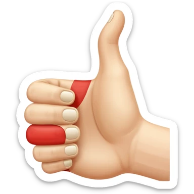 thumbs up emoij extra long thumb sticker