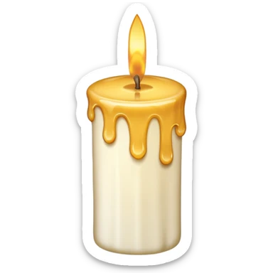 Thin and long Candle dripping wax  sticker