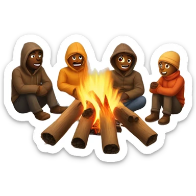 Bonfire among cold nights sticker