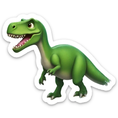 surfing dinosaur sticker