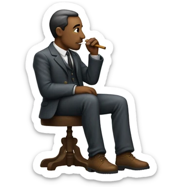 A man Smoking Dove  sticker