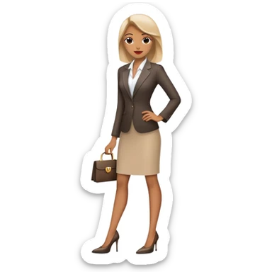 Business woman with heels sticker