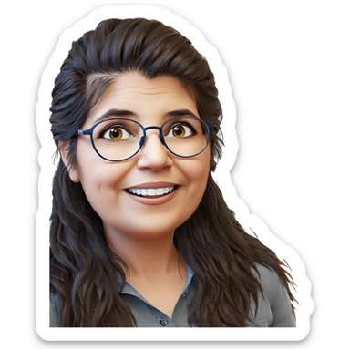 smiling girls with glasses indoors sticker