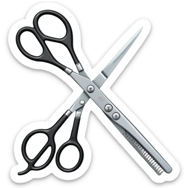  hairdressing scissors sticker