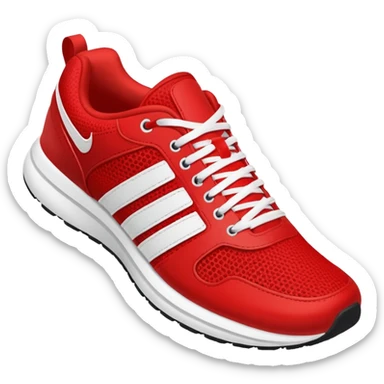 fast shoes, red and white sticker