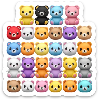 Beautiful plush toys sticker