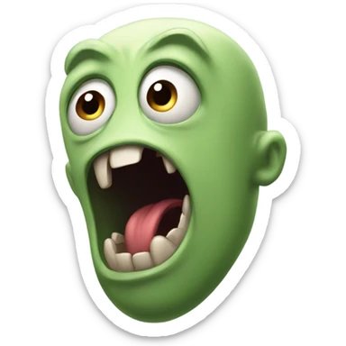 Horrified monster sticker