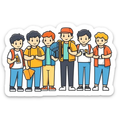 a group of people who are fans of someone named Ben sticker