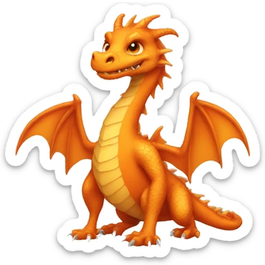 orange dragon sticker