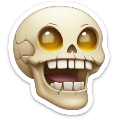 skull emoji but also laughing and crying sticker