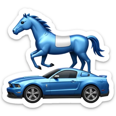 Mustang 2010 blue sticker