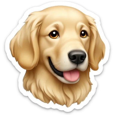 Perro Golden retriever de color crema sticker