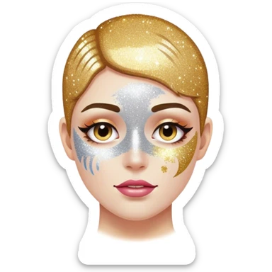 Lets Go in  glitter sticker