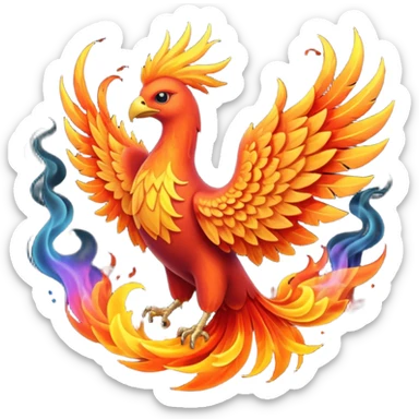 phoenix rising from the ashes sticker