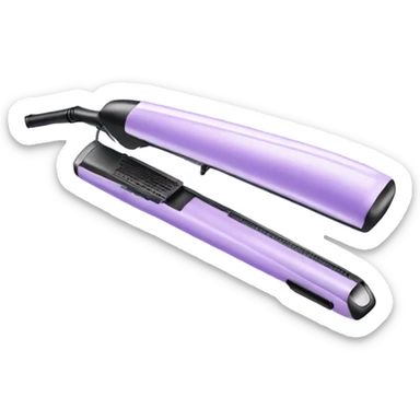 pastel purple hair straightener curling iron sticker