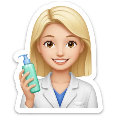 an emoji of a girl doing skincare sticker