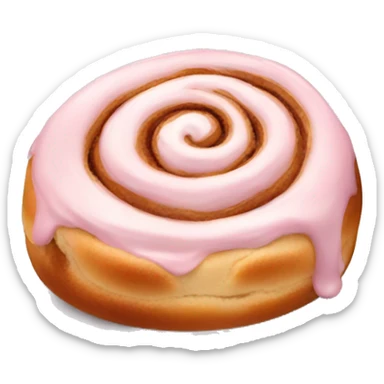 pale pink cinnamon roll  sticker