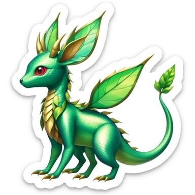 Shiny Exotic Flygon-Bayleaf-Leafeon-Hybrid-Creature sticker