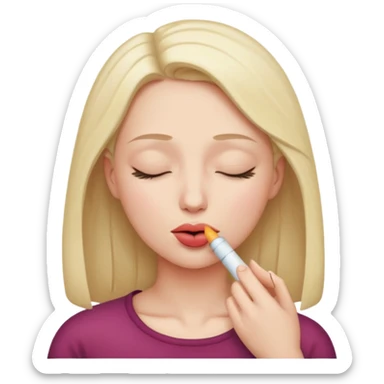 A woman sucking a penis sticker