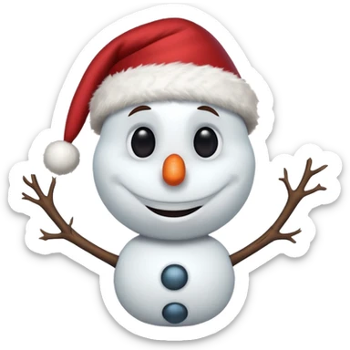 olaf with christmas hat sticker