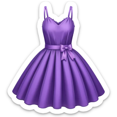 fluffy short purple dress sticker