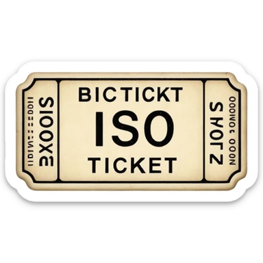 ivory ticket sticker
