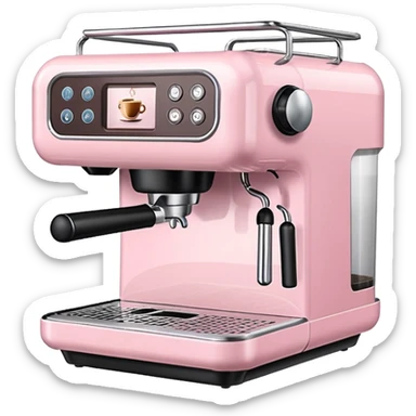 pale pink coffee machine  sticker