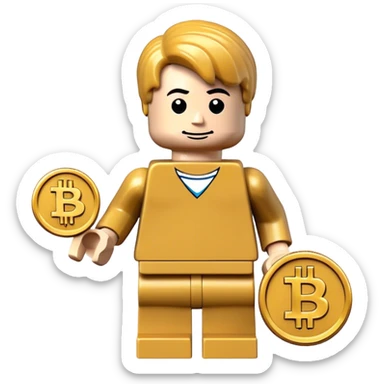 lego homme bitcoin sticker