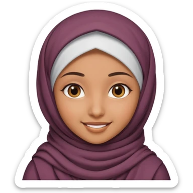 arab GIRL with hijab half body sticker